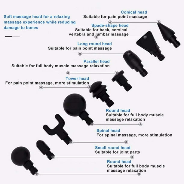 Juego de cabezales Jadeshay para pistola de masaje muscular para