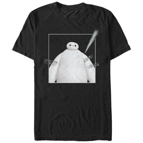 Men's Big Hero 6 Baymax Taped  Graphic Tee Black Small