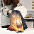 thumbnail image 6 of SKYSONIC Baseball Kitchen Towels, 18 x 28 Inch Super Soft and Absorbent Dish Cloths for Washing Dishes, 6 PCS Reusable Multi-Purpose Microfiber Hand Towels for Kitchen, 6 of 7