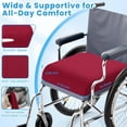 thumbnail image 3 of Wheelchair Seat Cushion for Pressure Relief, Cooling Gel Memory Foam Chair Cushion with Slope-Edge Design, Coccyx Support for Tailbone Pain, Non-Slip, for Wheelchairs, Office Chairs & Car Seats, Red, 3 of 11