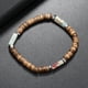 thumbnail image 1 of Nvzi Pulsera de cuentas de cáscara de coco hecha a mano para apilar, pulsera ajustable tejida trenzada hecha a mano -T, 1 of 5
