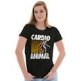 thumbnail image 3 of Cardio Workout Bigfoot Sasquatch Womens Fitted Plus Size Graphic Tee Brisco Brands 2X, 3 of 5