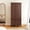 Brown, variant on CBJCBJ 70"Mid-Century Wood Armoires Wardrobe Closet, Bedroom Clothing Storage Cabinet with Hanging Rail, Black