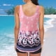 thumbnail image 3 of WILLBEST Trajes de Baño Natacion Mujer 2023 Traje de Baño Tankini de Dos Piezas Con Estampado de Esquina Cuadrada Dividida de Gran Tamaño Para Mujer, 3 of 8