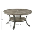 thumbnail image 6 of Linon Franklin Round Coffee Table Gray Wood Finish Steel Base in Pewter, 6 of 6