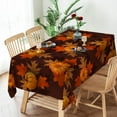 thumbnail image 4 of Eikione Thanksgiving Pumpkin Rectangle Tablecloths 60x84, Fall Tablecloth Black and Orange Waterproof Fabric Tablecloth for Christmas, Holiday, Birthday, Thanksgiving, Harvest, 4 of 6