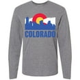 thumbnail image 3 of Inktastic Colorado Flag and Skyline Long Sleeve T-Shirt, 3 of 5