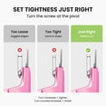 thumbnail image 4 of MelodySusie Nail Clippers, with 15pcs Magnet Sizers, Adjustable Stainless Trimmer for Acrylic Nails, Pink, 4 of 9
