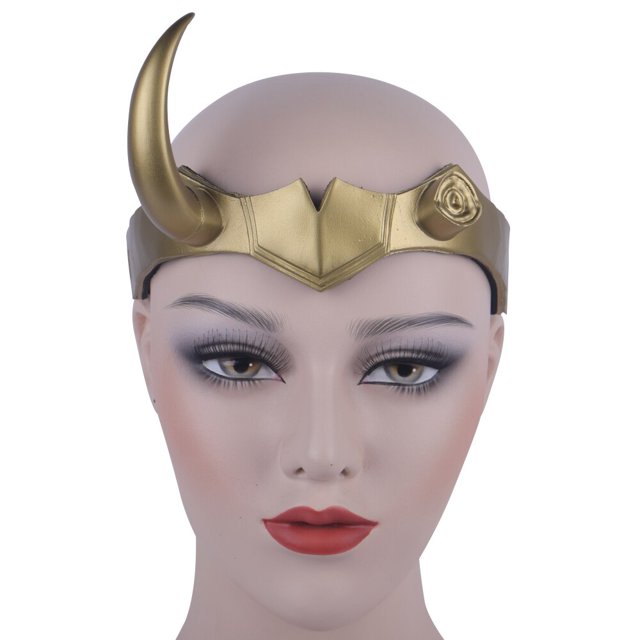 Casco Loki Cuernos Tocado Mujer Loki Tocado Halloween Cosplay Máscara Accesorios Accesorios1Porcelana Deng Xun unisex