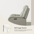 thumbnail image 5 of ReNest Genuine Leather Power Wall Hugger Recliner Chair, RV Recliner for Living Room, Bedroom & Home Theater, Gray, 5 of 15