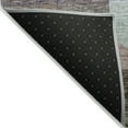 thumbnail image 3 of 8' Brown Blue And Green Round Abstract Washable Indoor Outdoor Area Rug, 3 of 5