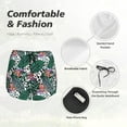 thumbnail image 4 of Daiia Tropical Leaves Pattern Women's 2 in 1 Running Shorts - Lightweight Athletic Workout Gym Yoga Shorts Liner with Phone Pockets-Small, 4 of 7