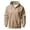 Khaki, variant on Mens Half-Zip Hoodie for Winter - Solid Casual Pullover Sweatshirt, Long Sleeve Top with Hood for Cold Season