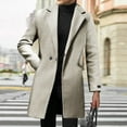 thumbnail image 5 of Clearance! Delayuji Mens Vests Outerwear Super Fashion Woolen Trench Cmen's British Style Solid Color Long Coat Fashionable Warm Woolen Overcoat Winter Vest for Men White Xl, 5 of 8