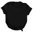 thumbnail image 4 of Loopsun Womens Summer Top, Tshirts for Women, Fashion Women's Solid Color Casual Pullover Short Sleeve Top Black S, 4 of 4