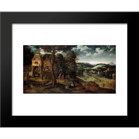 Landscape with The Flight into Egypt 20x24 Framed Art Print by Patinir, Joachim