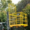 thumbnail image 6 of Towallmark Forklift Work Platform, 43x45 Inch Safety Cage Man Basket, 1400LB Capacity Aerial Lift Platform With Tool Basket, OSHA Compliant For Construction Warehouse, 6 of 6