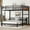 Walnut#9, variant on Bed Frames Full XL over Full XL Metal Bunk Bed/Metal Loft Bed,Separable Bunk Beds,with raised security fence,Walnut Color,Storage Beds Frames