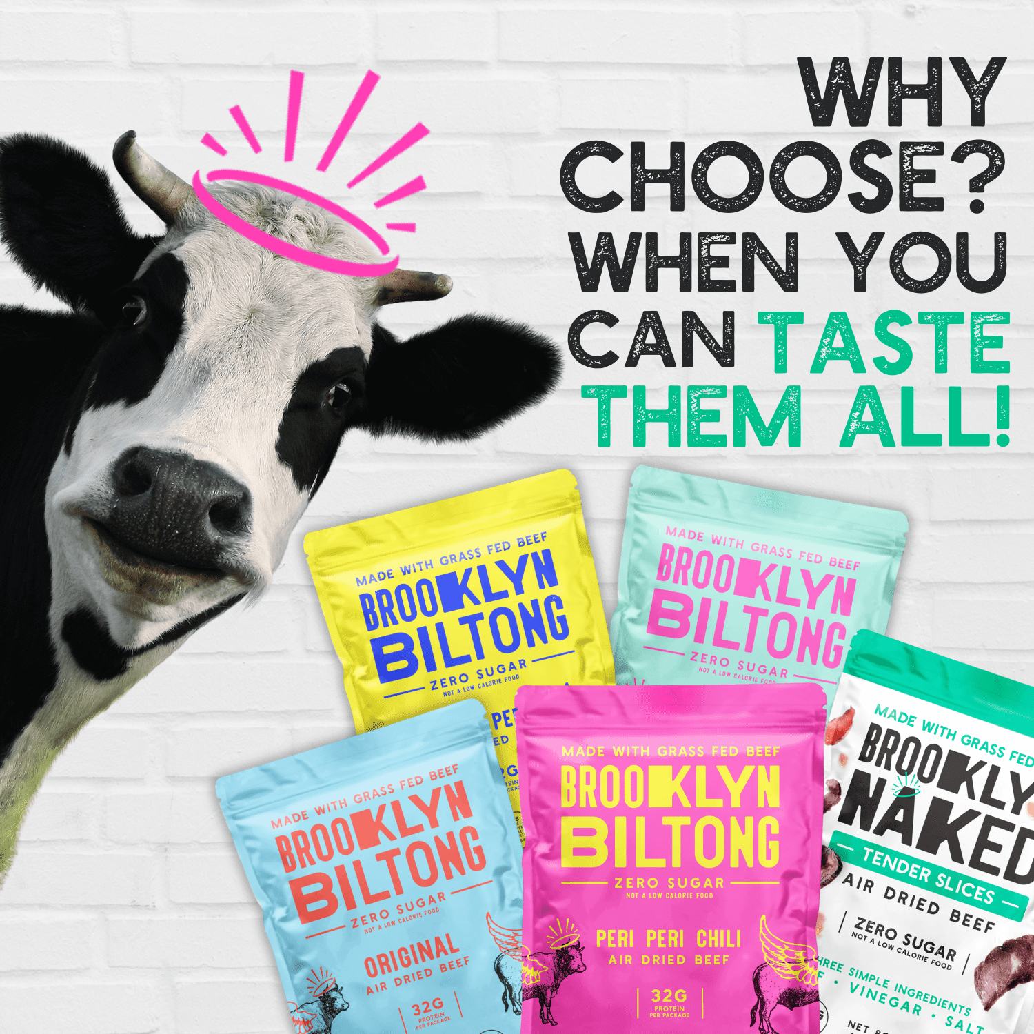 Brooklyn Biltong Beef Jerky Snack Double box - Grass Fed, Whole30, Zero Sugar, Paleo Friendly with No Artificial Ingredients, 32g of Protein per package, No Sugar Everyday Snack
