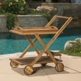 thumbnail image 2 of Kadence Natural Wood Stained Kitchen Serving Cart, 2 of 5