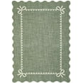 thumbnail image 4 of Scalloped Bow Rug for Living Room, Solid Green Rug for Dorm, Washable Rugs 4x6 Soft Low Pile Non Slip Scalloped Rugs for Nursery College Bedroom Decor Kids Room Playroom, 4 of 8