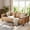 Orange, variant on Kselythan 3 Seater Couch,3 Seater Sofa,83" Wide Sofa Couch,Modern Faux Leather Sofa With Spring Cushion And Deep Seats,Comfy Sofa For Living Room Bedroom Apartment Office