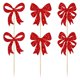 thumbnail image 2 of Decoraciones navideñas, adornos navideños, regalos navideños, banderines de papel con lazo rojo brillante para fiestas navideñas, insertos para pasteles, paquete de 24 banderines de papel., 2 of 6
