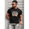 thumbnail image 1 of POGLIP T-Shirt Homme Noir à Manches Courtes avec Impression Graphique de Lettres POKER, 1 of 6