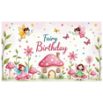 thumbnail image 7 of Cute Fairy Themed Birthday Backdrop Banner with Mushrooms Butterflies and Flowers Party Supplies Photography Props for Birthday Party Decorations Kids Celebrations, 7 of 7