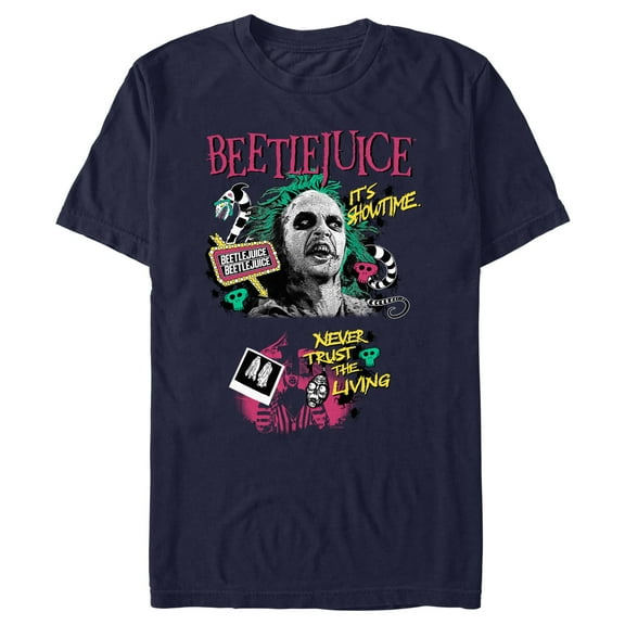 Men's Beetlejuice Never Trust the Living  Graphic T-Shirt