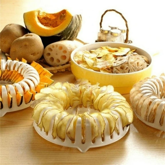 Chiptastic Microwave Potato Chip Maker, Potato Chip Crisper, Microwave Potato Chip Maker White 8.3"/21CM