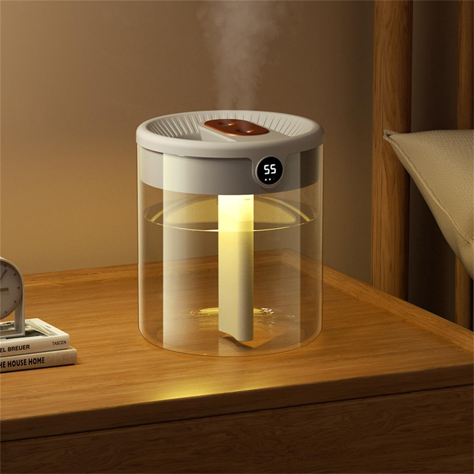 Dreamzy Humidifiers for Bedroom, Silent Large Capacity Desktop Humidifier Household, Dreamzy Humidifier with Night Light