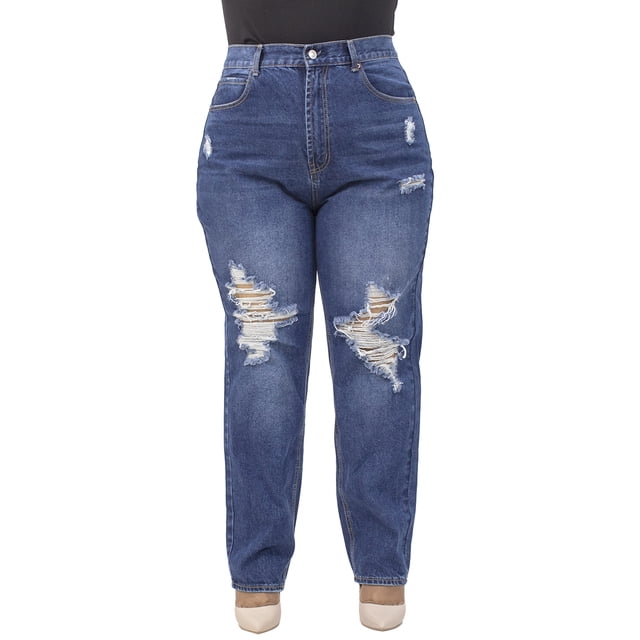Jeans Talla Extra Corte Mom LOCURA NCMP263