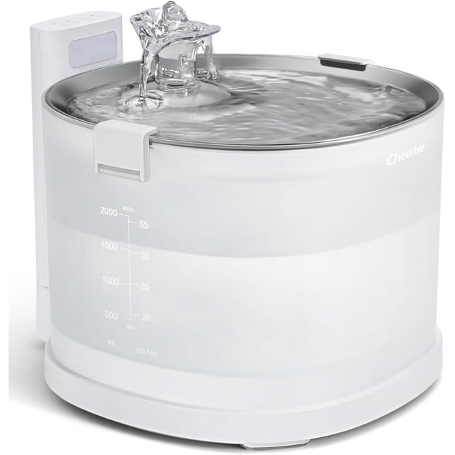 Cheerble Pumpless Cat Water Fountain L/oz E Automatic Cat Water Dispenser for Cats & Dogs MagDrive™ Technology Dual Mode Dispensing No Cleaning Hassle No Electrical Leakage