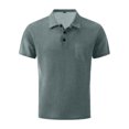 thumbnail image 3 of Yifymode Polo Shirts for Men Collared Short Sleeve Texture Polo Shirt, Lightweight Quick Dry Casual Shirts, Breathable Golf Tops, 3 of 7
