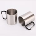 thumbnail image 3 of Taza de agua de acero inoxidable de doble capa, taza con hebilla de montañismo para deportes al aire libre, taza de boca portátil para acampar, taza de agua de montañismo de acero inoxidable., 3 of 4