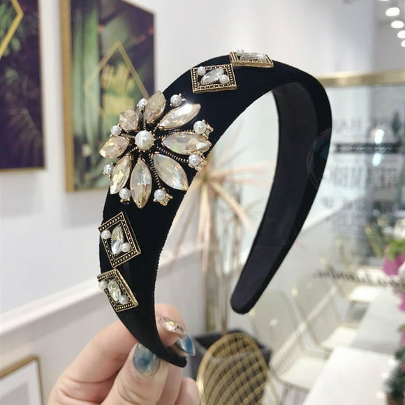 Jusqu'à 10$ Bandeau Multicolore pour Femmes Bandeau en Cristal Grand Bandeau en Tissu Accessoires pour Cheveux
