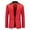 Red, variant on ohmzyzo Men's Blazer Lightweight Casual One Button Slim Fit Sport Coats Turndown Collar Colorblocked Suit Jackets with Pockets XXL