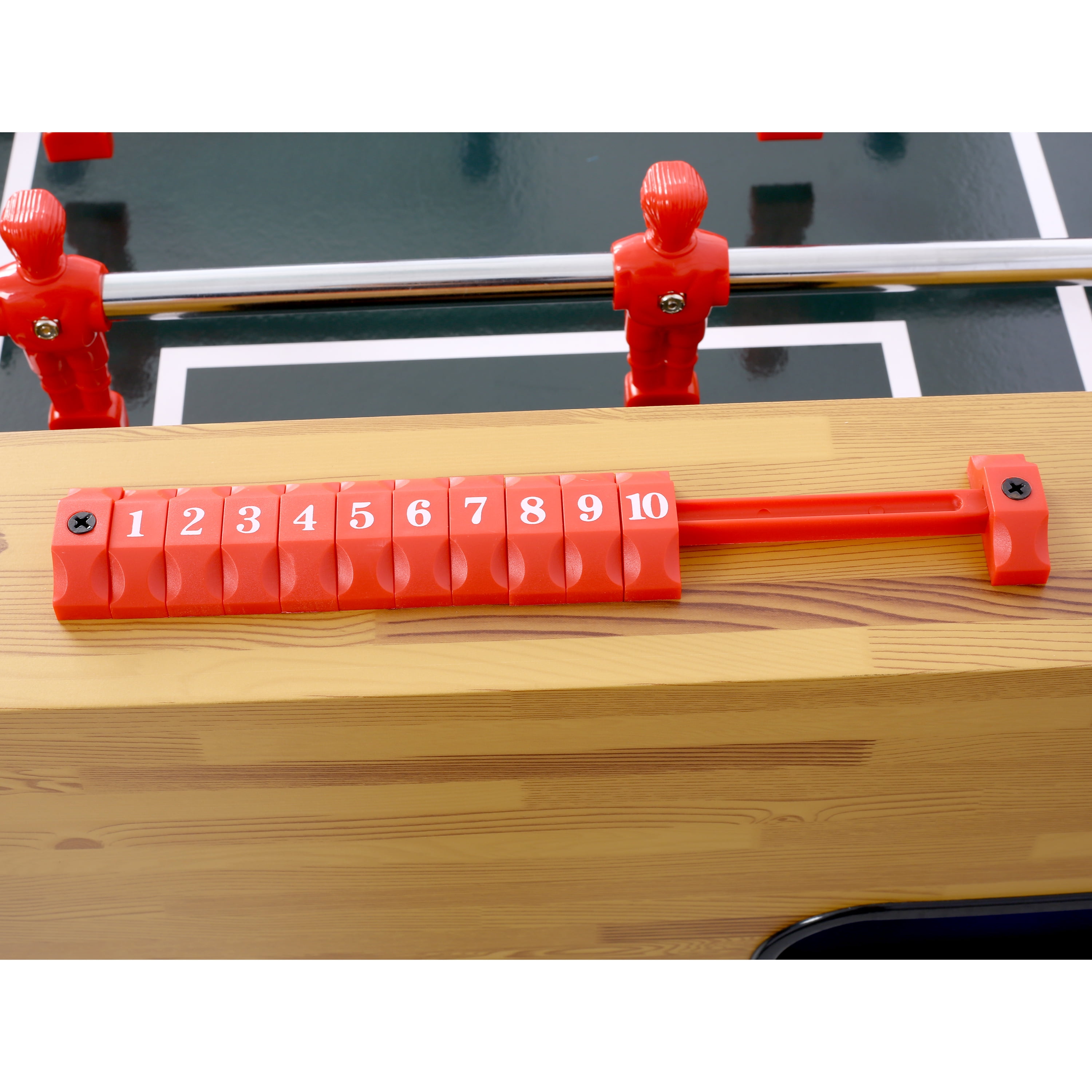 Garvee Soccer Table with 4 Balls 1 Cup Holder 2 Counters Arcade Competition Sized Foosball Table Family Sports Game Table Wood 54in
