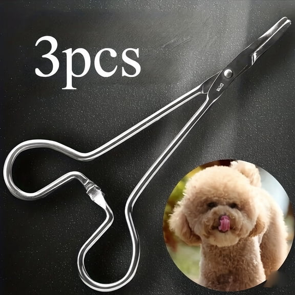 2pcs Pet Grooming Tweezers Set (2pcs), Stainless Steel, Very Suitable for Cleaning Pet Ear Hair and Caring for Pet Ears