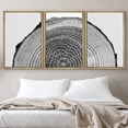 thumbnail image 4 of IDEA4WALL Framed Canvas Print Wall Art Set Black White High Contrast Wood Tree Rings Nature Photography Modern Art Rustic Scenic Relax/Calm for Living Room, Bedroom, Office - 16"x24"x3 Natural, 4 of 5
