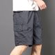 thumbnail image 5 of Pantalones Cortos para Hombre con Bolsillos con Cremallera Bolsillos Múltiples Pantalones Cortos de Longitud de Rodilla de Algodón, Cinturón Incluido Pantalones de Trabajo Al Aire Libre, 5 of 7
