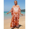 thumbnail image 1 of Blusa de playa de algodón con estampado de marca de agua, bata larga, blusa de bikini con protección solar para vacaciones en la playa, 1 of 6