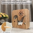 thumbnail image 2 of Lámpara de noche 3D LED USB de madera tallada para niños, lámpara de mesa decorativa de 2,5 W - Dinosaurio, 2 of 5