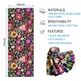 thumbnail image 2 of Pioneer Flower Floral Print Pattern Hot Yoga Mat Towel Non Slip for Hot Yoga - Quick-Drying Yoga Mat Cover with 4 Corner Pockets with Travel Bag - Hot Yoga Towel Non Slip 70"x26", 2 of 6