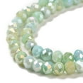 thumbnail image 5 of Faceted Electroplated Glass Beads Strands AB color Plated Rondelle Yellow Green 4x3mm Hole: 0.9mm about 110~115pcs/strand 39~40cm, 5 of 5