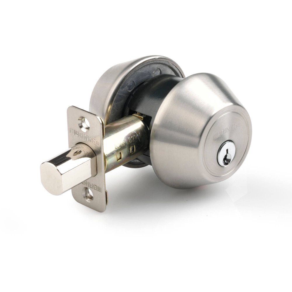 Brink's Double Cylinder Deadbolt in Stainless Steel