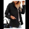 thumbnail image 1 of Chaqueta Utilitaria de Otoño para Mujer: Cuello Alto, Color Liso, Corte Holgado, de Cremallera y Múltiples Bolsillos Negro S, 1 of 8