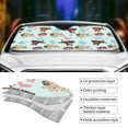 thumbnail image 5 of Disketp Windshield Sun Shade, Car Sun Shade For Front Window Cute Pug Dogs Sunshades Sun Visor Protector Blocks Uv Rays Foldable, 5 of 9