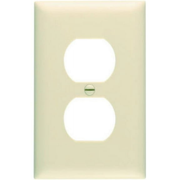 TP8ICC100 1 Duplex Wall Plate, 1 Gang, Ivory
